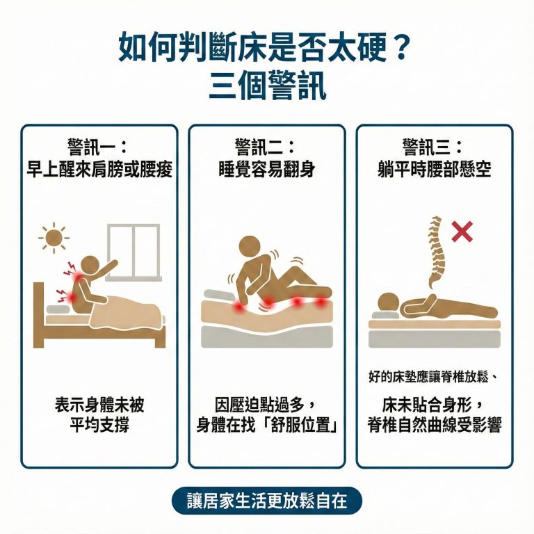 如果你出現這三種狀況,就代表床可能太硬了該換了!